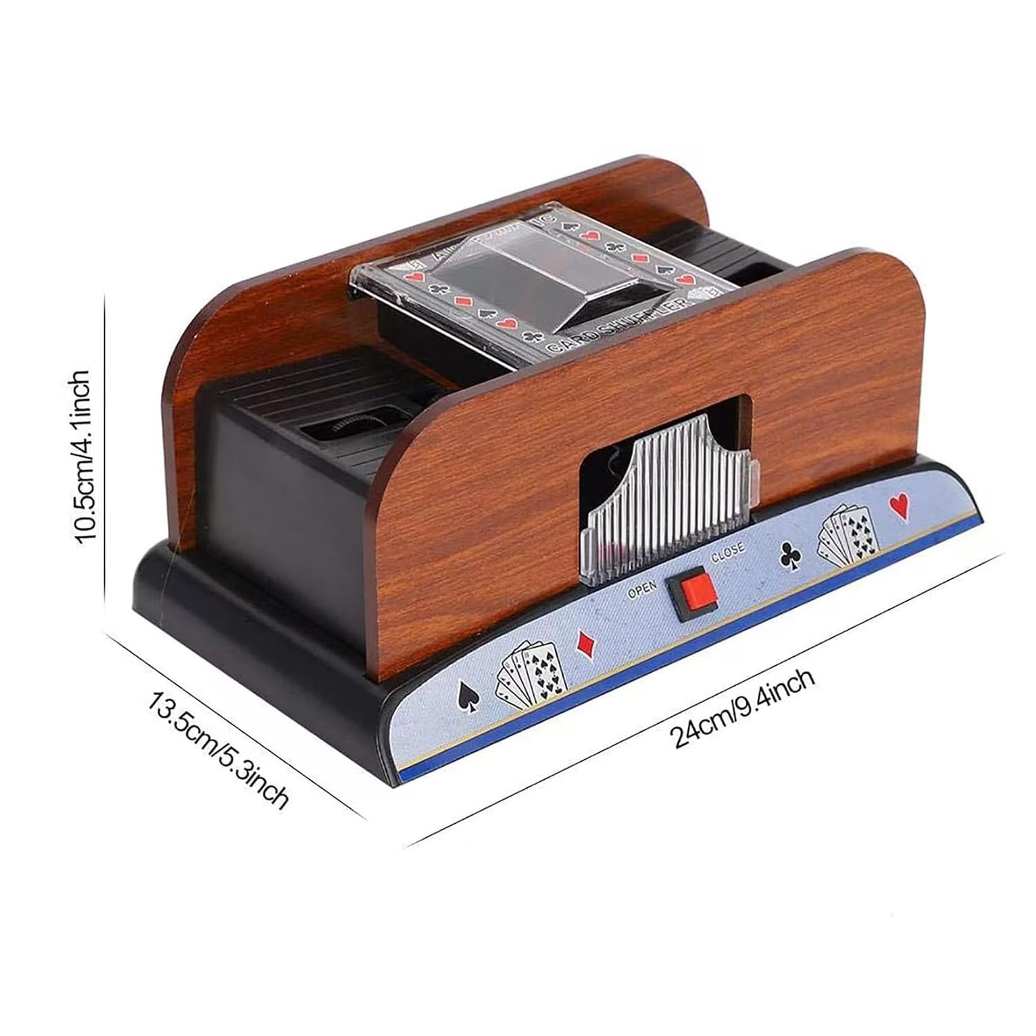 COYEUX Machine Électrique pour Croupier, Mélangeur De Cartes, Machine Automatique À Rotation À 360° pour Séparer Les Cartes, pour Le Blackjack, Le Texas Hold'em