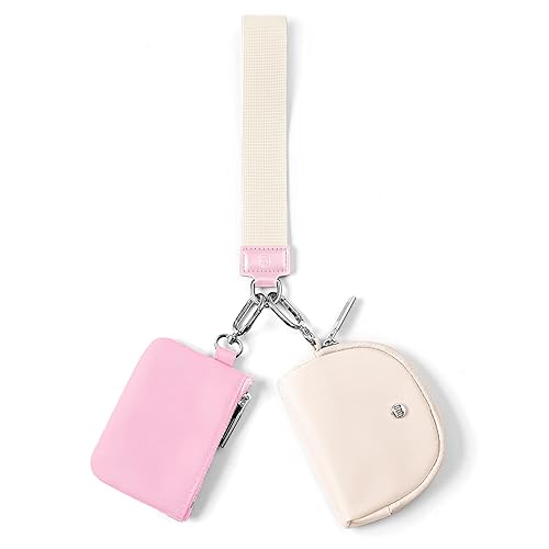 Mum's Memory Mini Zip Around Wristlet Wallets for Women -KeyChain Wallet with Detachable Dual Pouch Wristlet -Key Chain Coin Purse Small Wallets