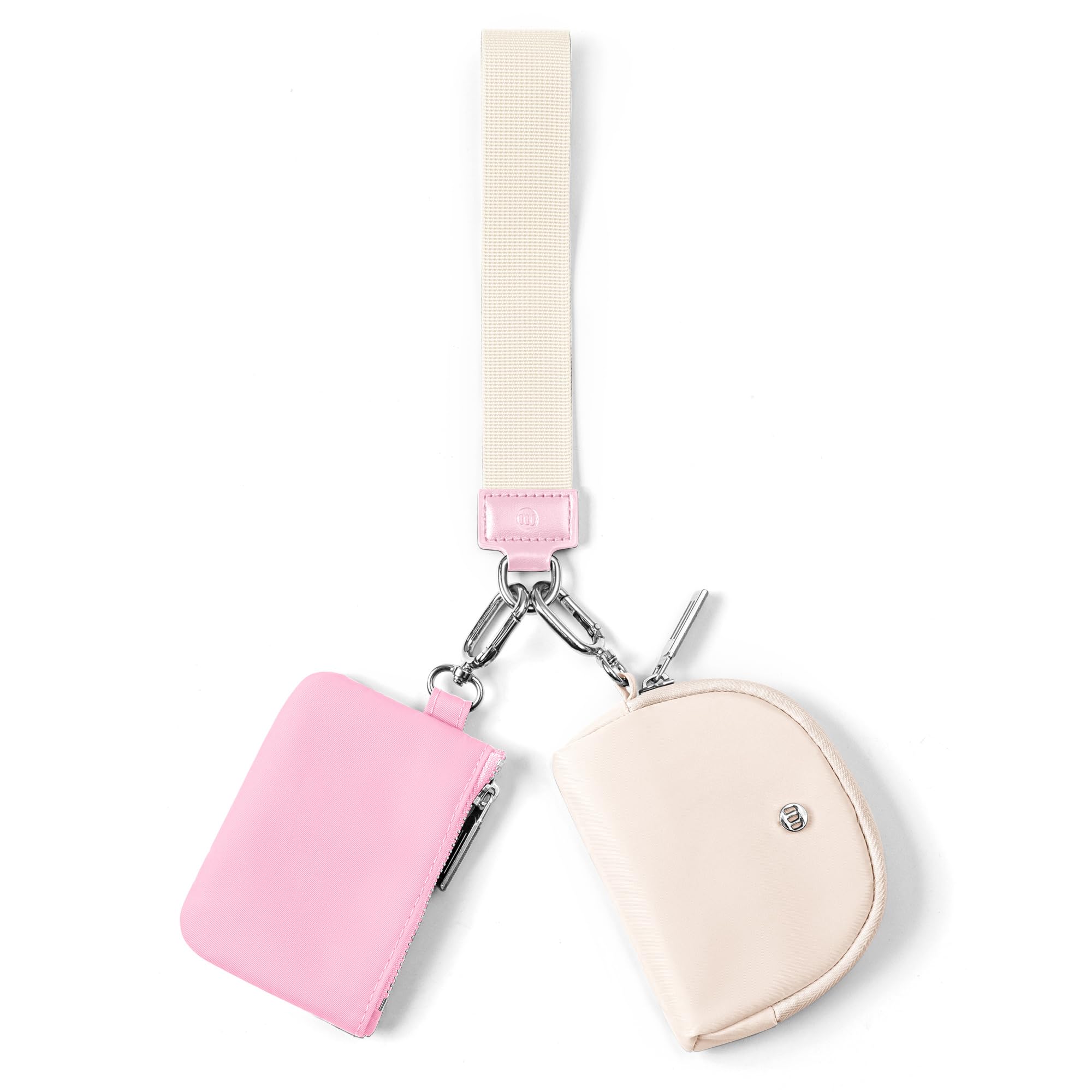 Mini Zip Around Wristlet Wallet for Women Dual Pouch Wristlet Portable Wallet Coin Purse Mini Women Coin Pocket