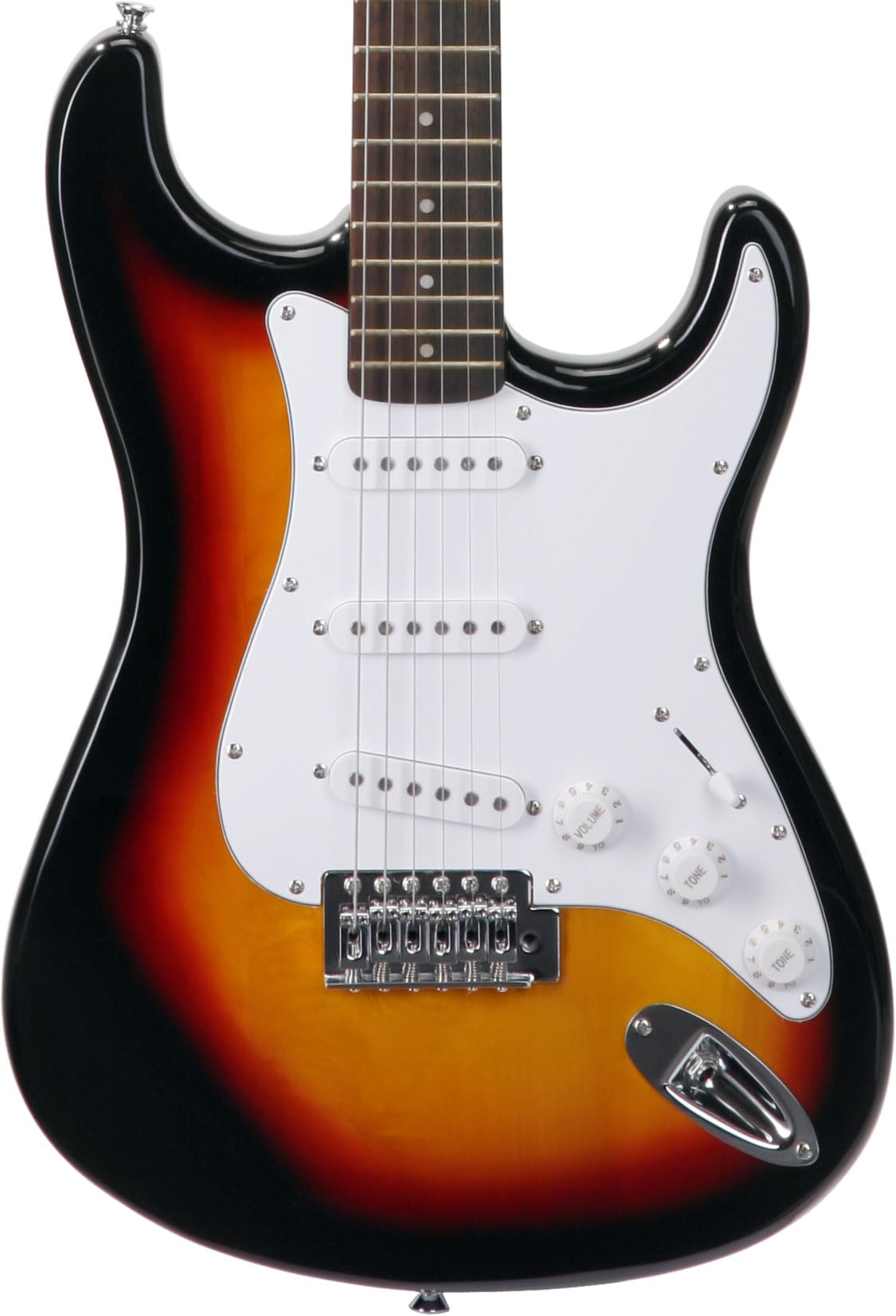 Rocktile Sphere Classic Chitarra Elettrica Sunburst + Set Accessori | Modello: Sphere Classic Sunburst, Serie: Rocktile Classic, Numero di corde: 6, Orientamento: destrorso, Forma corpo: stile ST