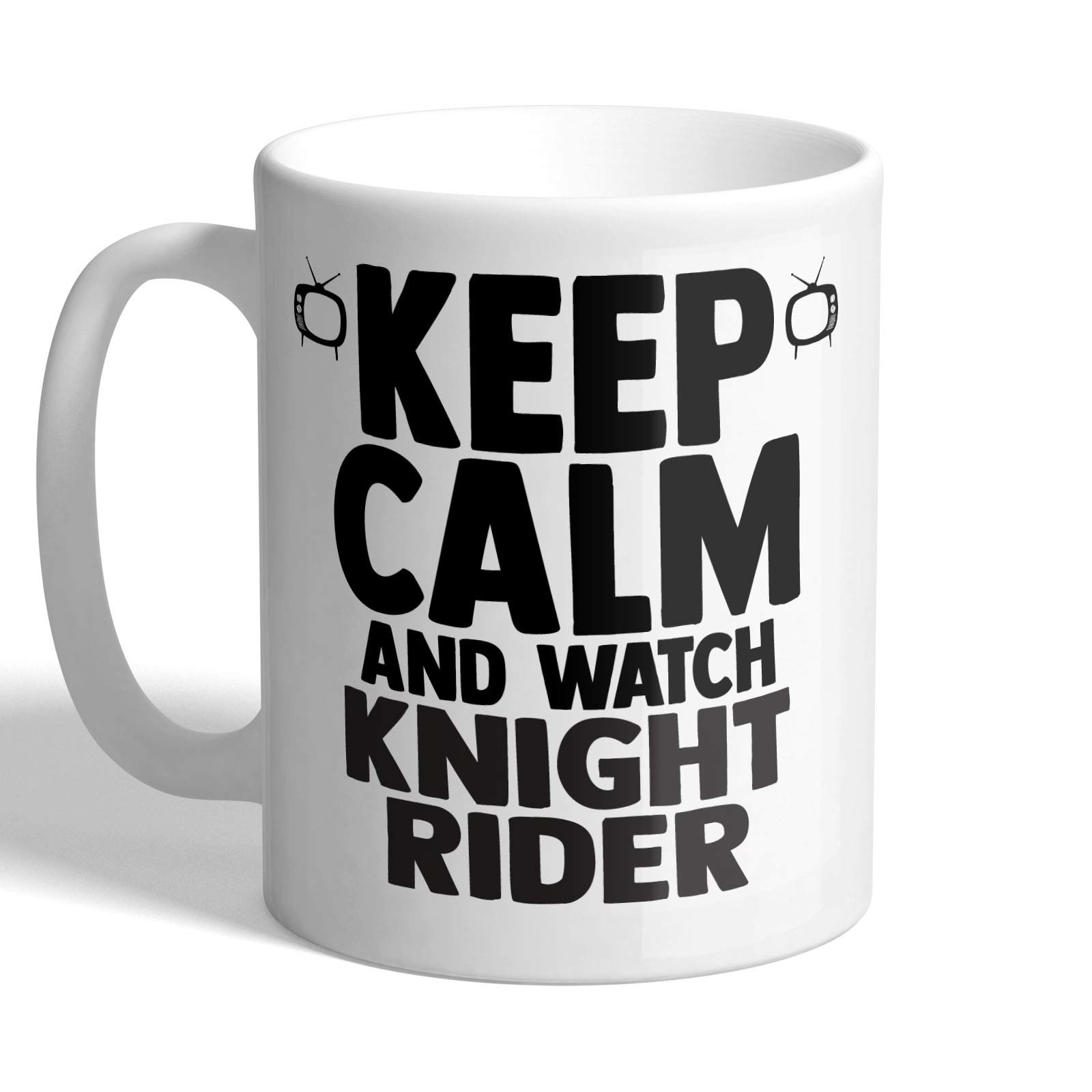 I Love Mugs Ltd White I Love Mugs - Keep Calm And Watch Knight Rider - Mug, Ceramic, 11Fl.oz.