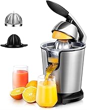 KMNSUN Electric Citrus Juicer, Orange Juicer Machine with Rubber Handle & (Large Size cones is Made of Stainless Steel) Two Size Cones, 160W Citrus Press Juicer, For Orange Lemon Grapefruit Lime