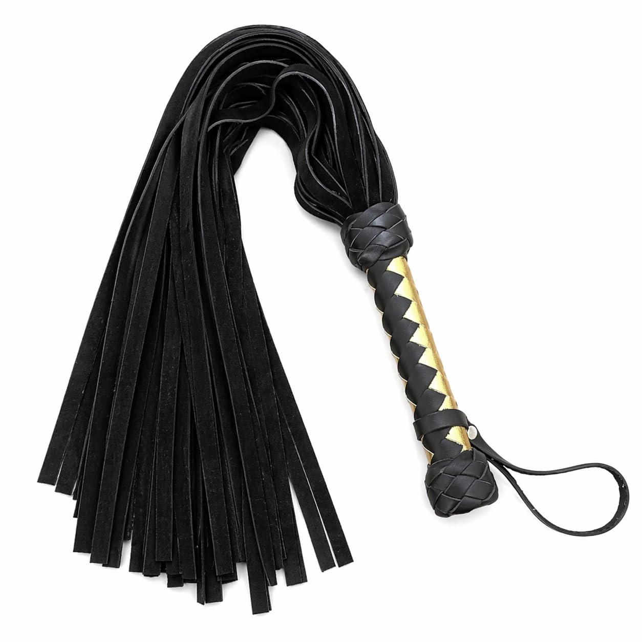 Gentle Suede Leather Horse Whip 25.6" - Genuine Leather Riding Tools - Soft Whips for Equestrian Sports