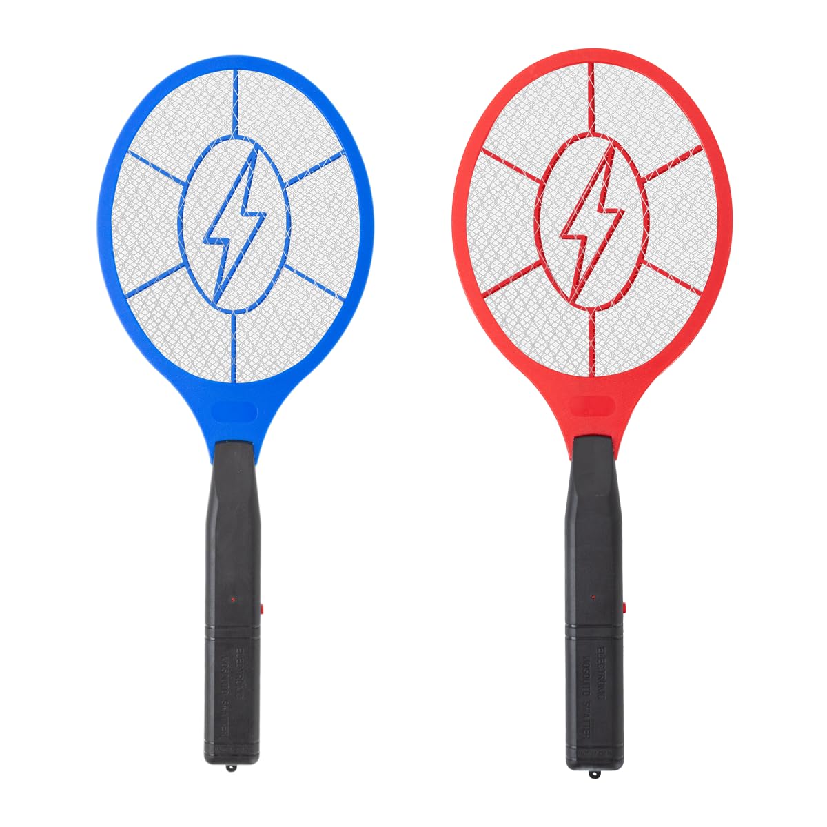 ZhouHe - Paquete de 2 matamoscas eléctrico, matamoscas a pilas, matamoscas para interiores y exteriores, para control de plagas para interiores y exteriores, exterminador de mosquitos e insectos (rojo 3