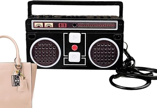 Mini llavero grabador de cinta acrílica de los años 90, llavero de cinta retro para parejas, regalo para parejas, radio y televisión, llave