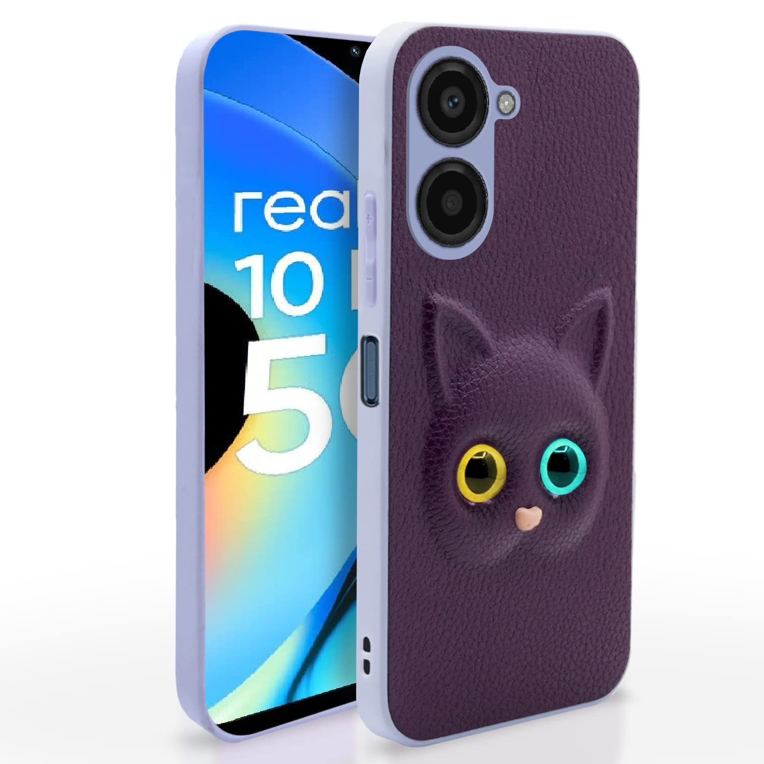 Pikkme Realme 10 Pro 5G Back Cover for Girls | Cute Cat Leather Finish | Soft TPU | Case for Realme 10 Pro 5G (Purple) (B0C61G5W2B) Amazon Price History, Amazon Price Tracker