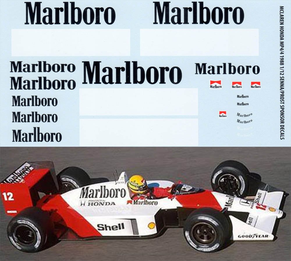 Generisch 1/12 for MCLAREN Honda MP4/4 Ayrton Senna Prost 1988 