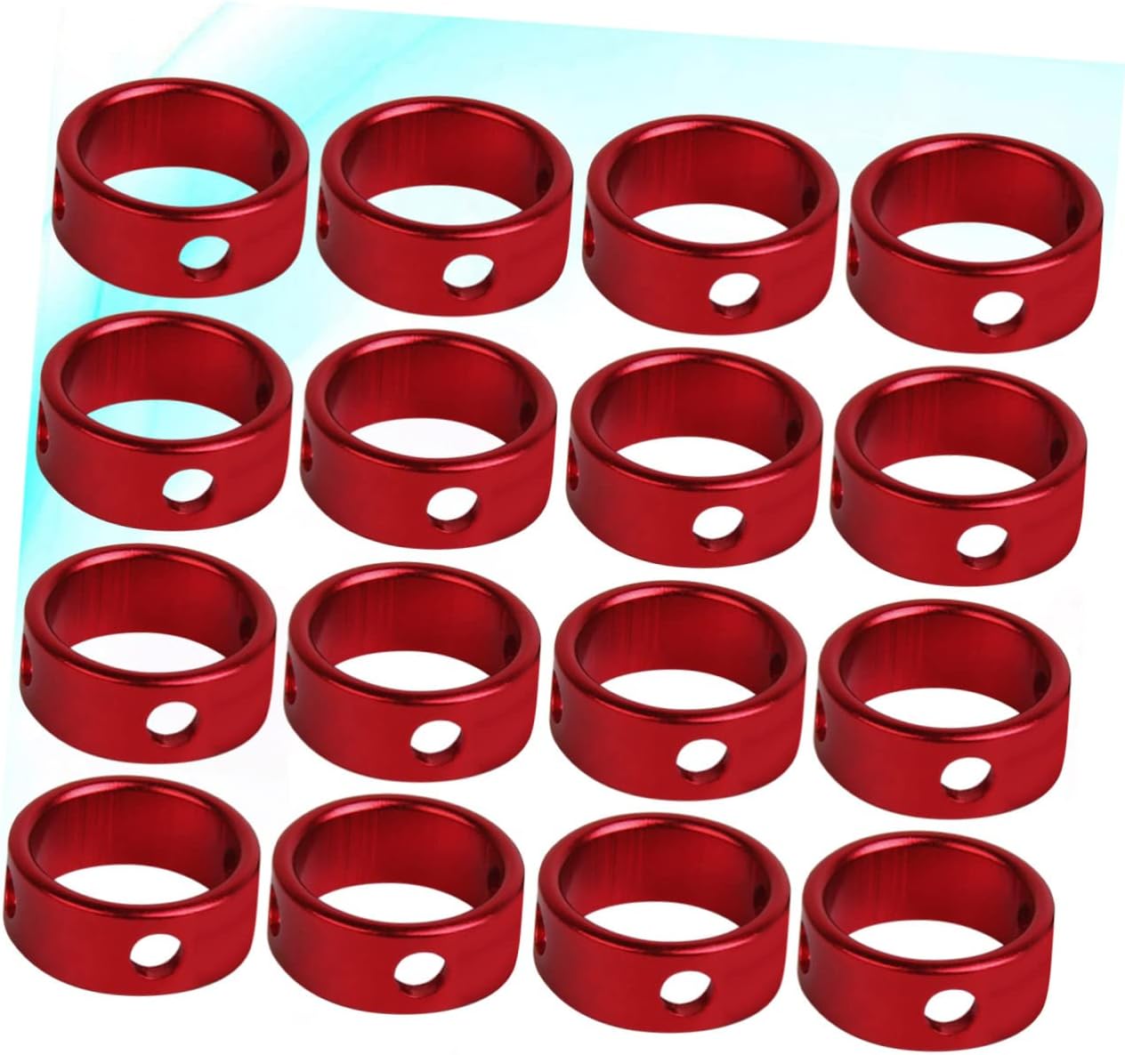 POPETPOP 16Pcs Aluminum Alloy Tent Rope Tensioners Wind Rope Adjustment Buckles Anti-Slip Guyline Cord Tighteners for Outdoor Camping Tent Canopy Setup