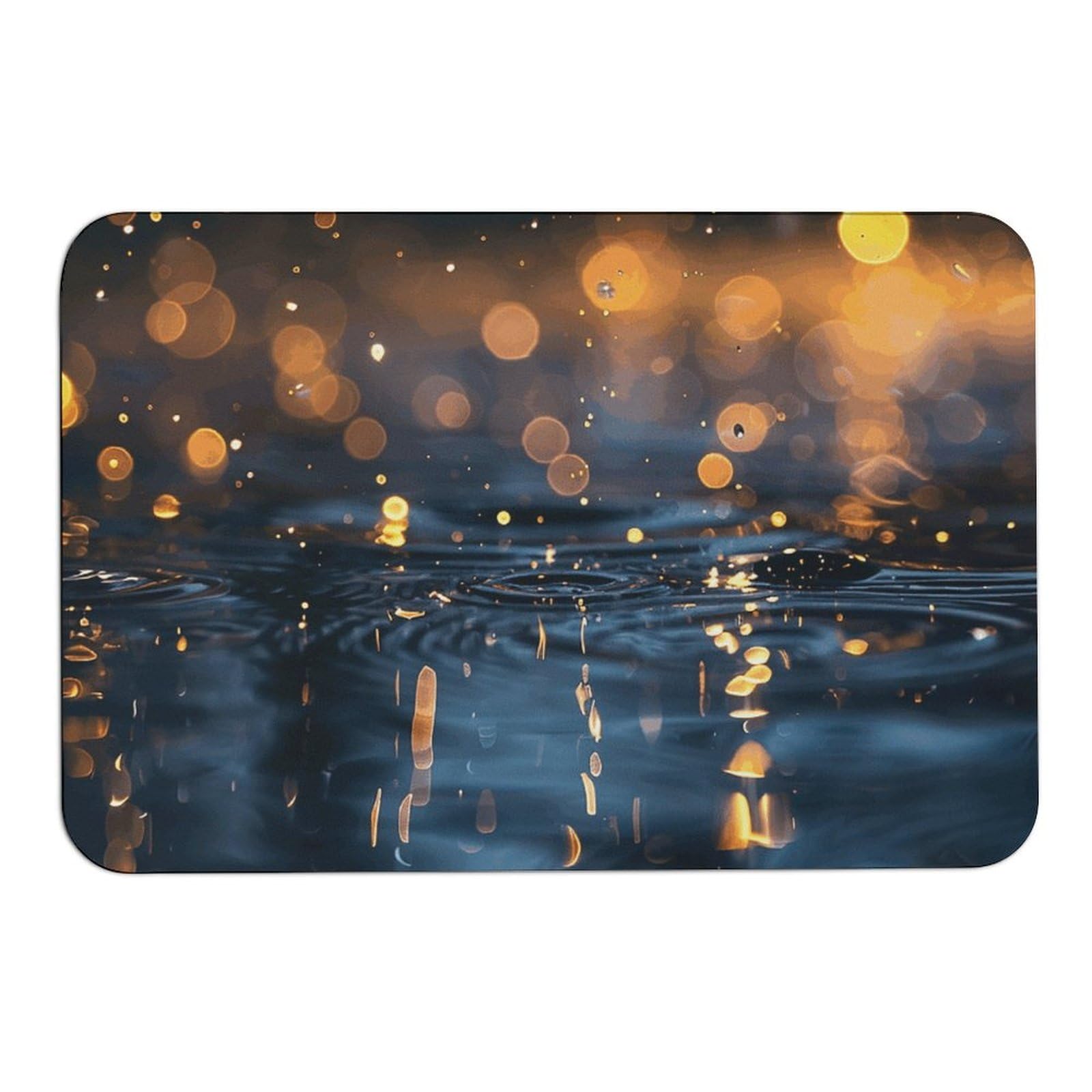 Tapis de bain carré pluie sous lavabo pour sublimer votre entrée