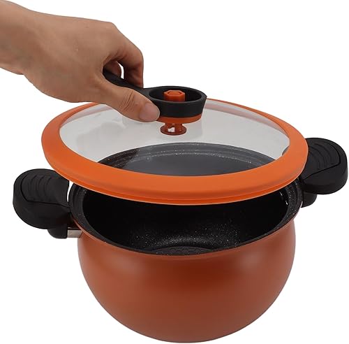 Olla de micro presión antiadherente doméstica, diseño multifuncional, olla de sopa de micro presión de gran capacidad con válvula de escape de