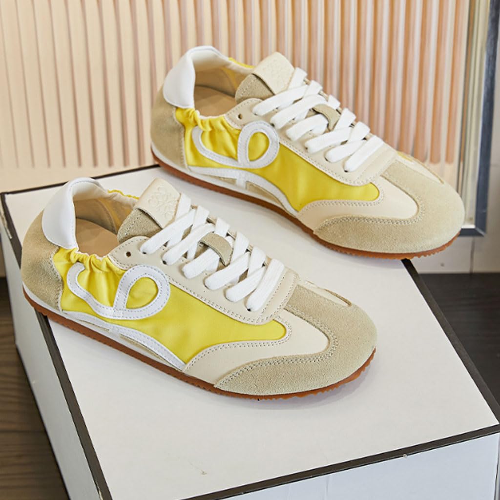 Damen Weiße Sneaker Minimalistisch Wildleder Freizeitschuhe
