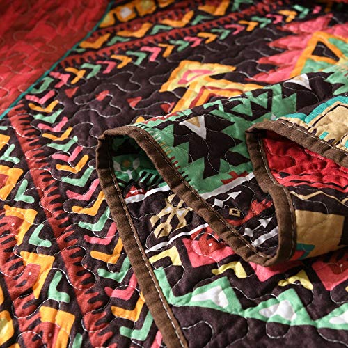Qucover Tagesdecke Bettüberwurf aus Mikrofaser Gesteppte Indische Decke 150 x 200 cm Boho Exotik – Bild 6