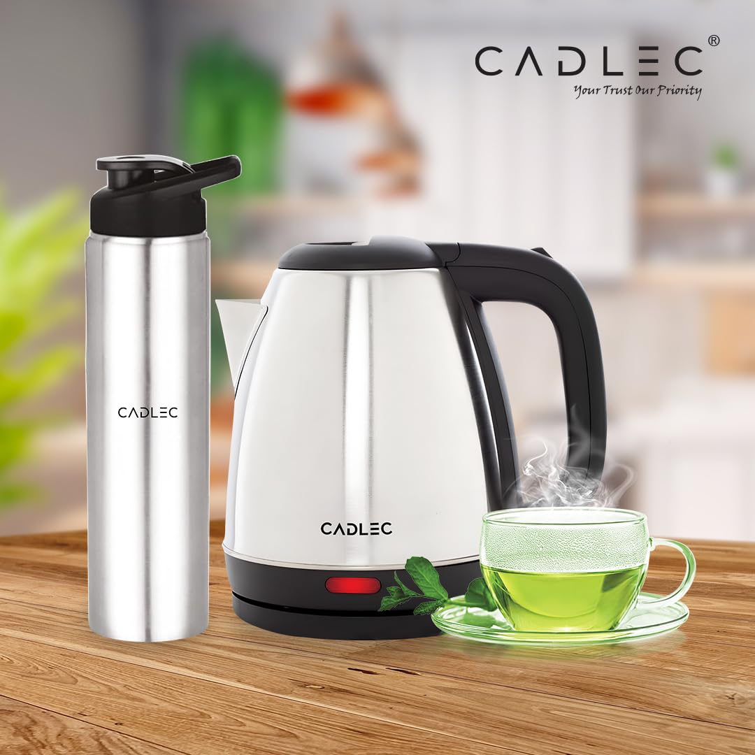 CADLEC Electric Kettle & Water Bottle Combo - Fast Boiling! -4