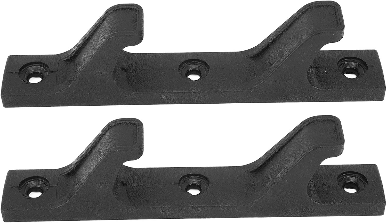 2PCSウォールマウントバーベルホルダー、ウェイトバーの水平貯蔵ラック、プレミアムプラスチック、ステンレス鋼の材料、調整が簡単、スリ