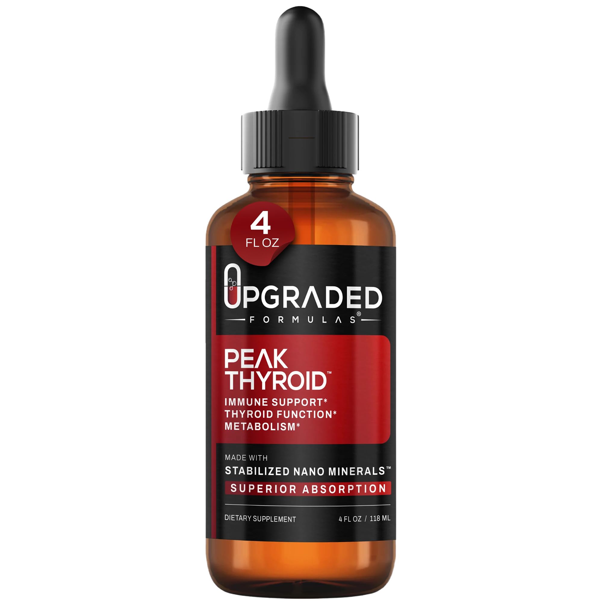 Upgraded Formulas Peak Thyroid Supplement, 4 fl oz