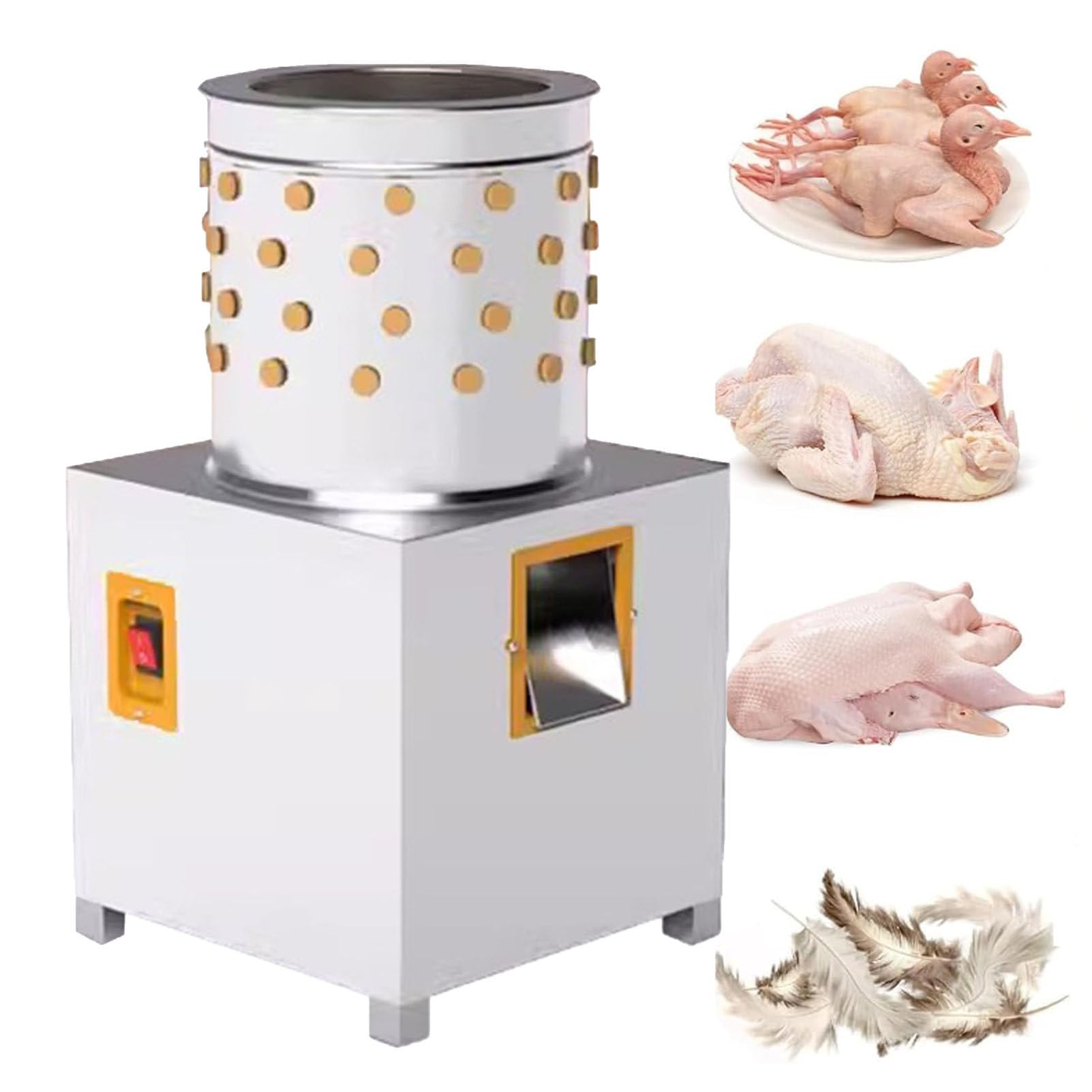 Macchina per la spennatura automatica del pollame dell'acciaio inossidabile - Macchina automatica per la spennatura di quaglie, adatta per aziende agricole, allevamenti - Macchina per spennare pollo