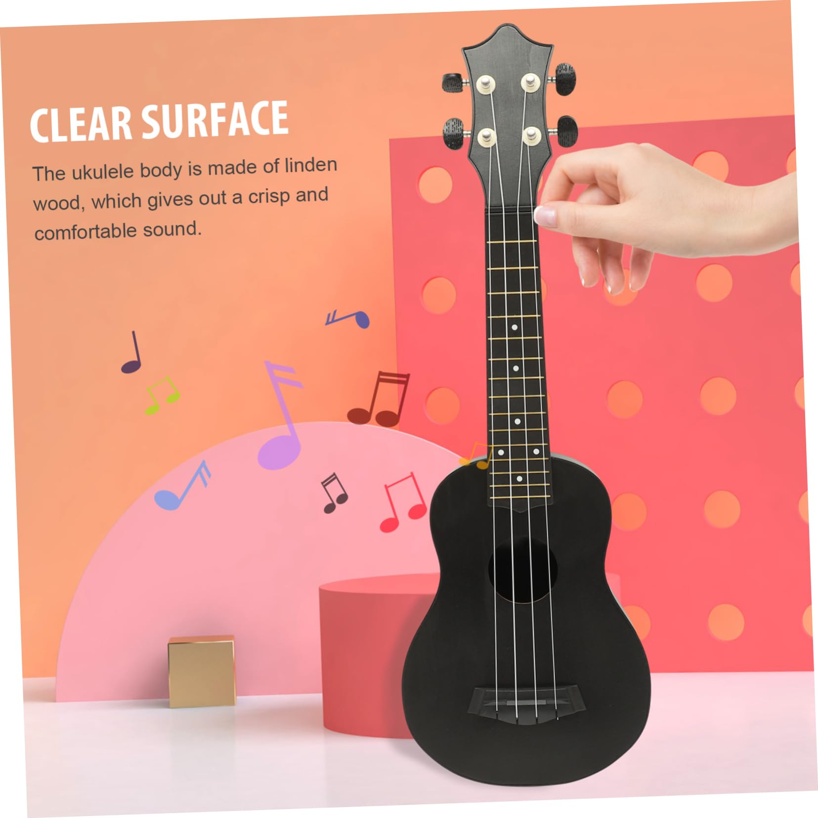 Ukulele Soprano Chitarra Acustica Legno Per Principianti Ragazzo Ragazza Adulti Musica Strumento