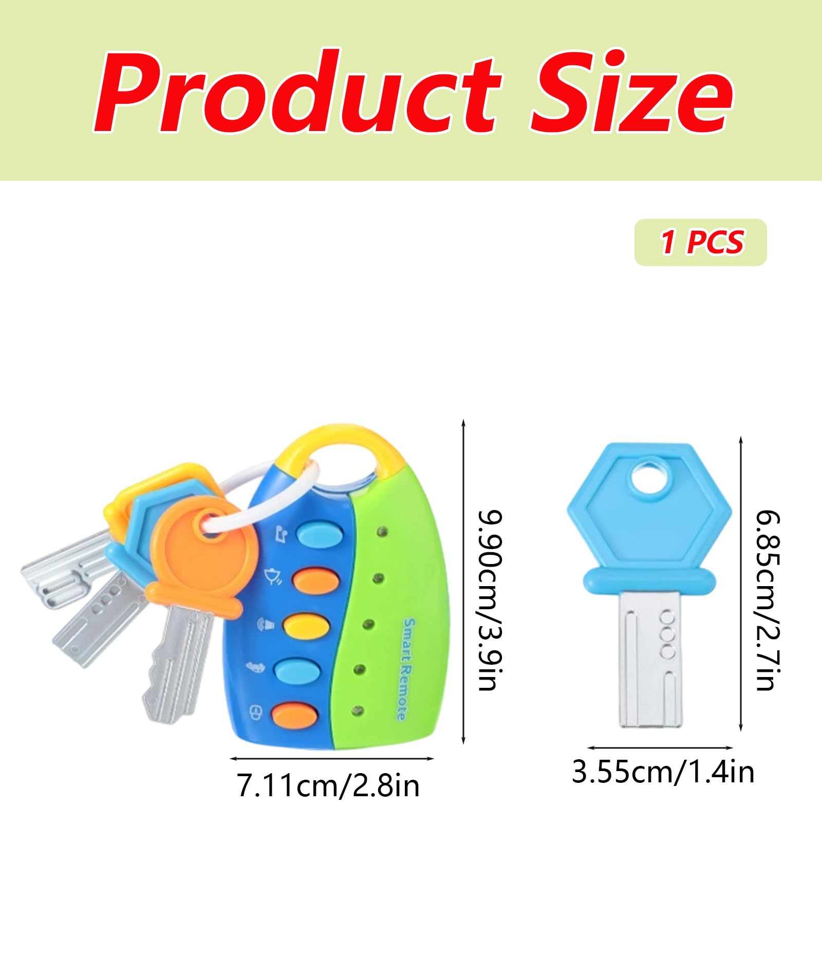 Kids Car Keys - Pretend Play for Toddlers -7