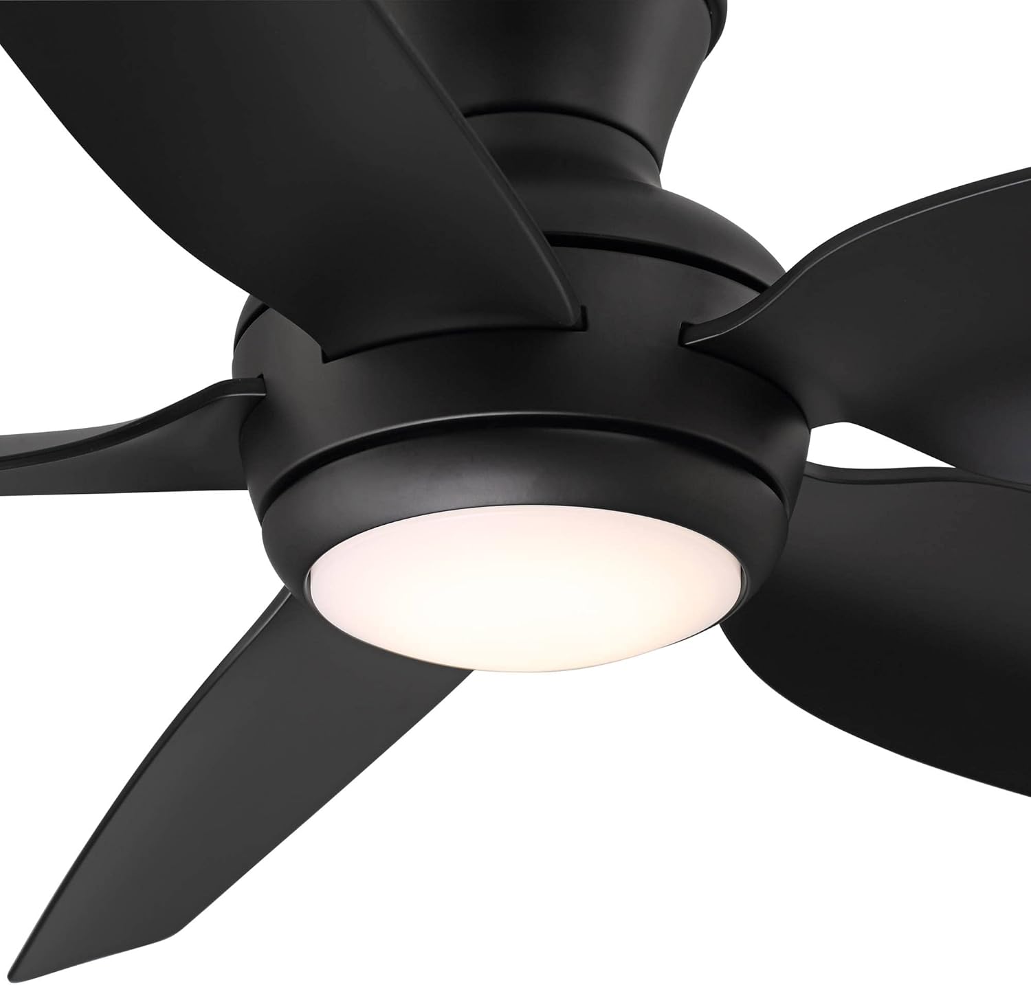 Casa Vieja 52" Del Diego Modern Industrial Hugger Indoor Outdoor Ceiling Fan with LED Light Remote Control Matte Black Damp Rated for Patio Exterior House Home Porch Gazebo Garage Barn