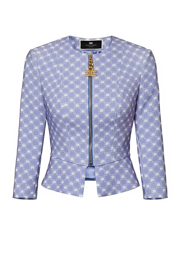 Veste Elisabetta Franchi GI00121E2 blazer logo relief chic - 2