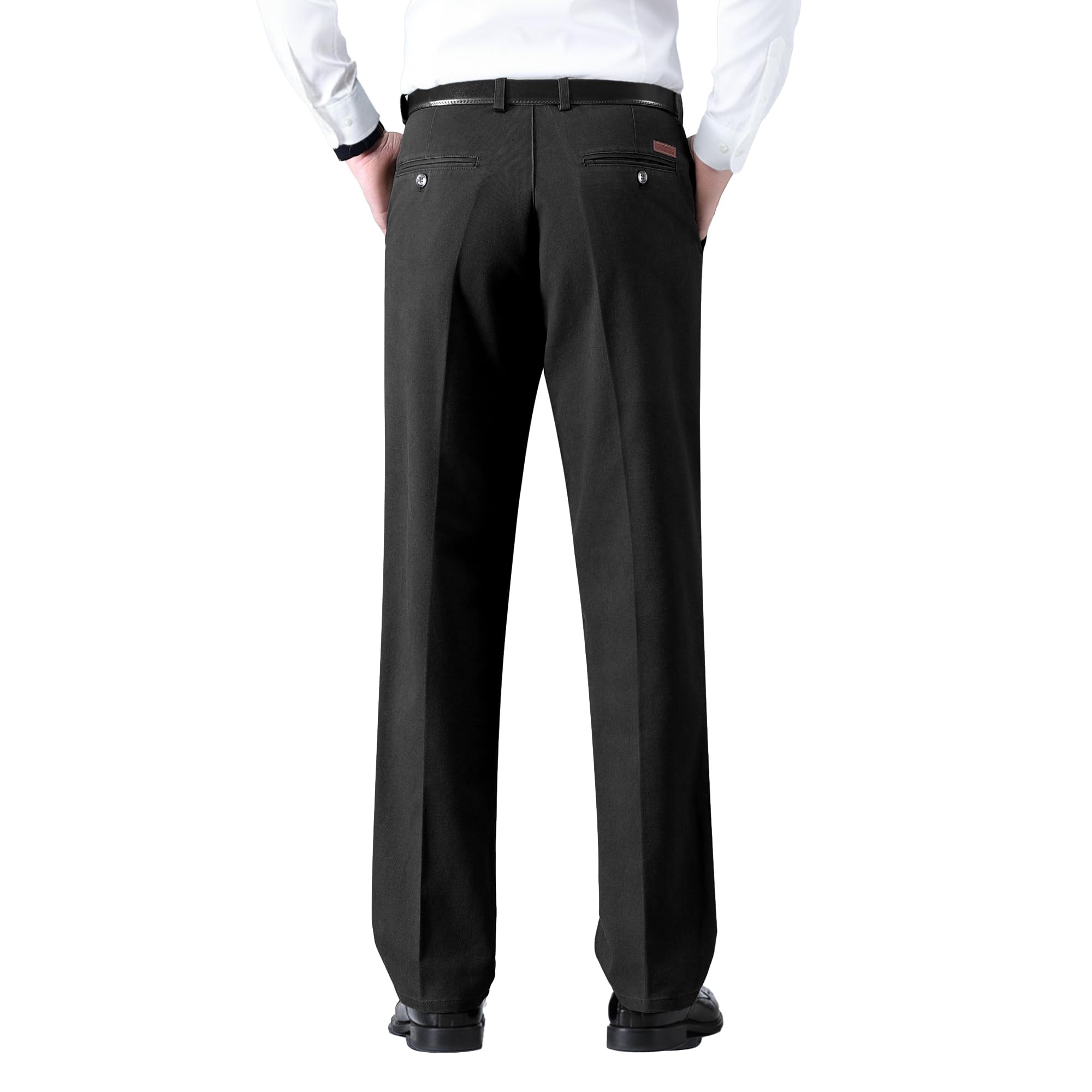 Pantalon Homme Habillé en Coton Anti-Rides Tube Droite | Pantalon Homme Extensible et Infroissable Coupe Classique