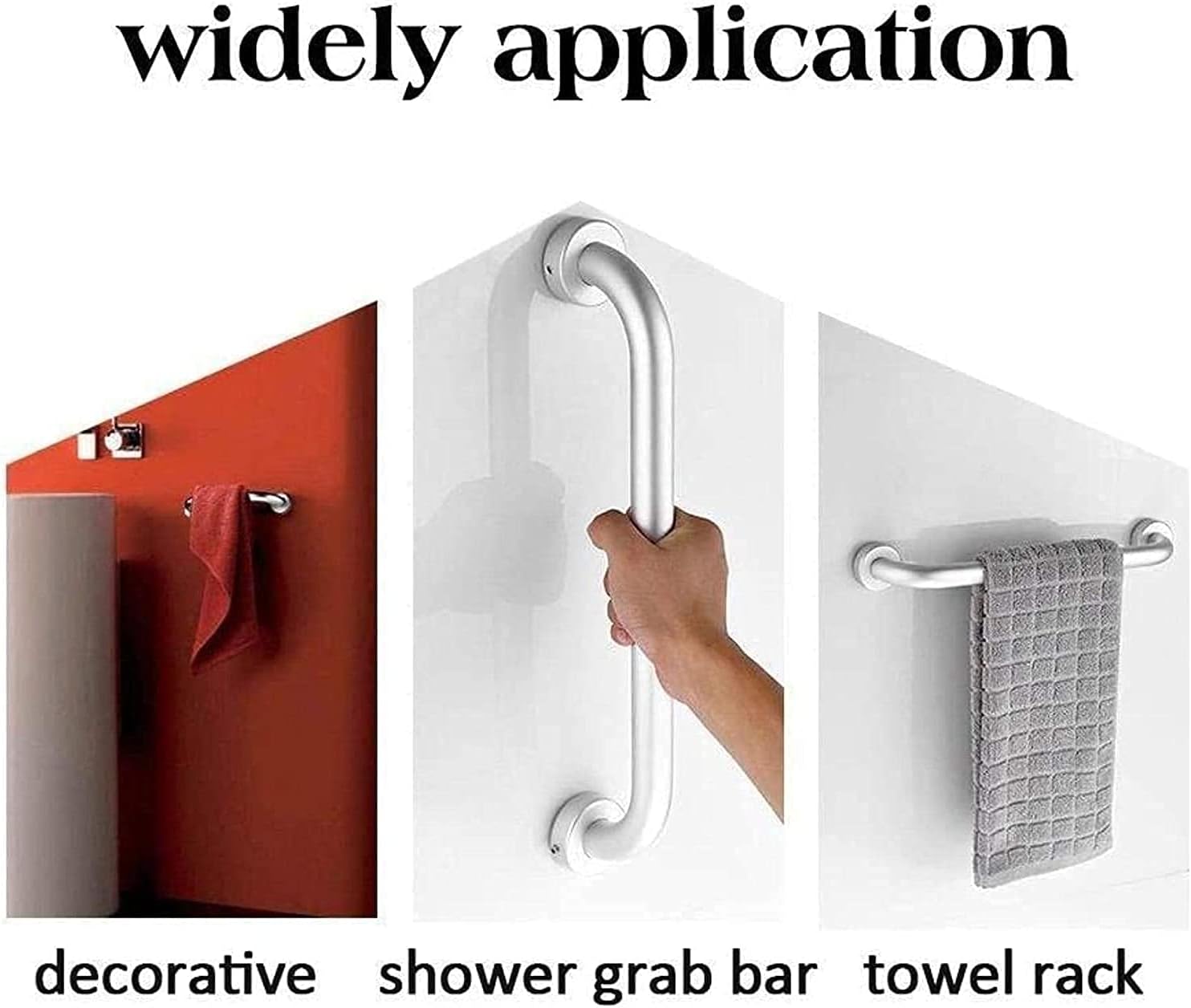Bathtub Grab Bars,Toilet Grab Bars Safe Handrail Bathroom Grab Rail Bathtub Towel Holder Toilet Handrail Anti Slip Handle Armrest/50Cm