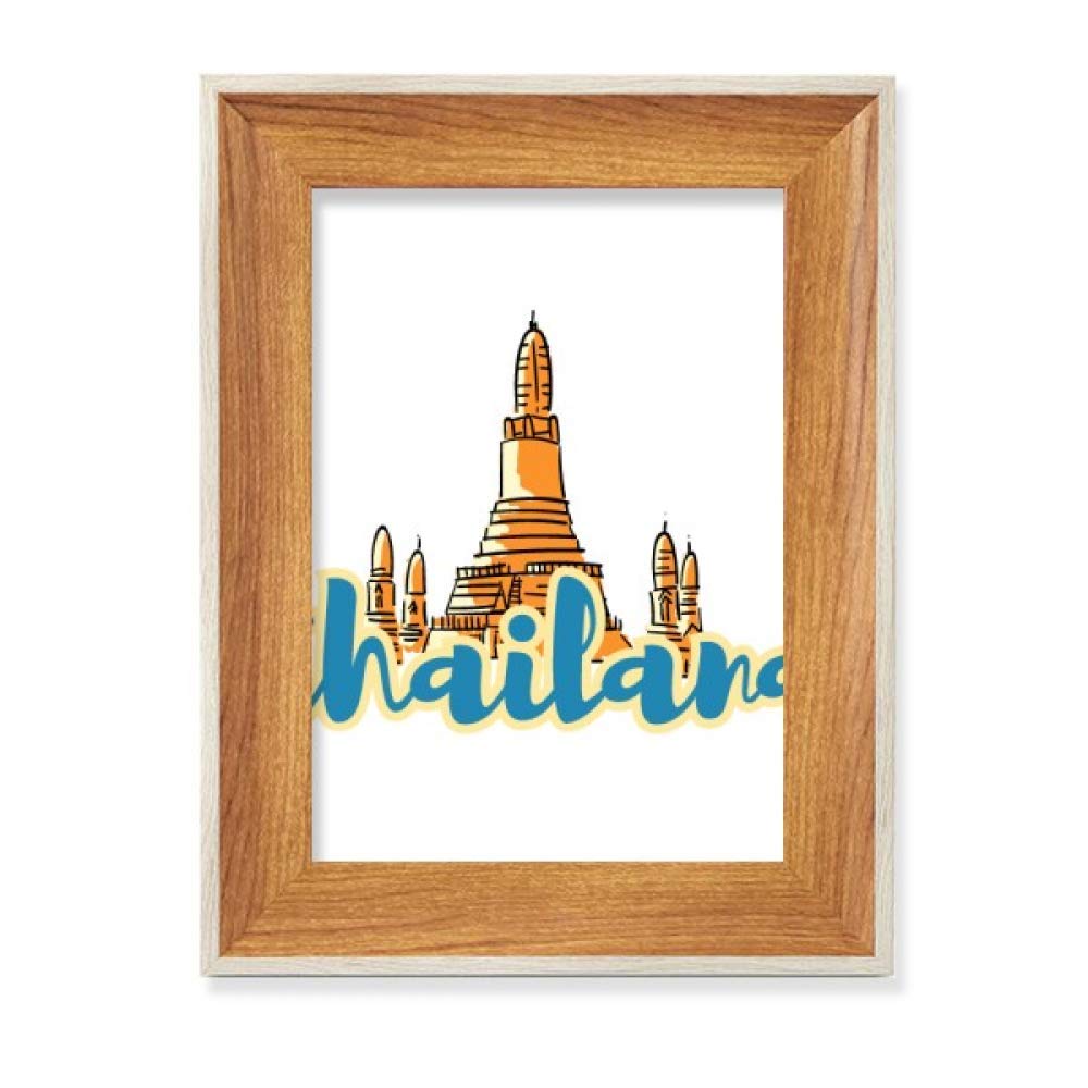 Cadre photo bois Wat Haw Pha Kaew Thaïlande pour affichage bureau