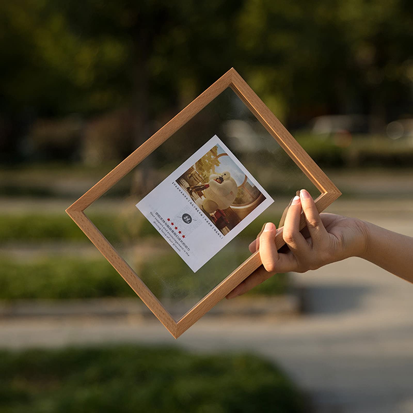 A3 Zelkova Rechthoek Hout Foto Fotolijsten Dubbelzijdig Transparant Glas Herbarium Plant Specimen Frame Voor Geperste Bloemen Frames Gedroogde Blad Display Desktop Tafel Wanddecoratie Houten,Jumu