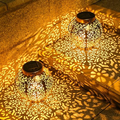 Euakee Solarlaterne für Außen 2 Stück, Solarlampen für Außen...