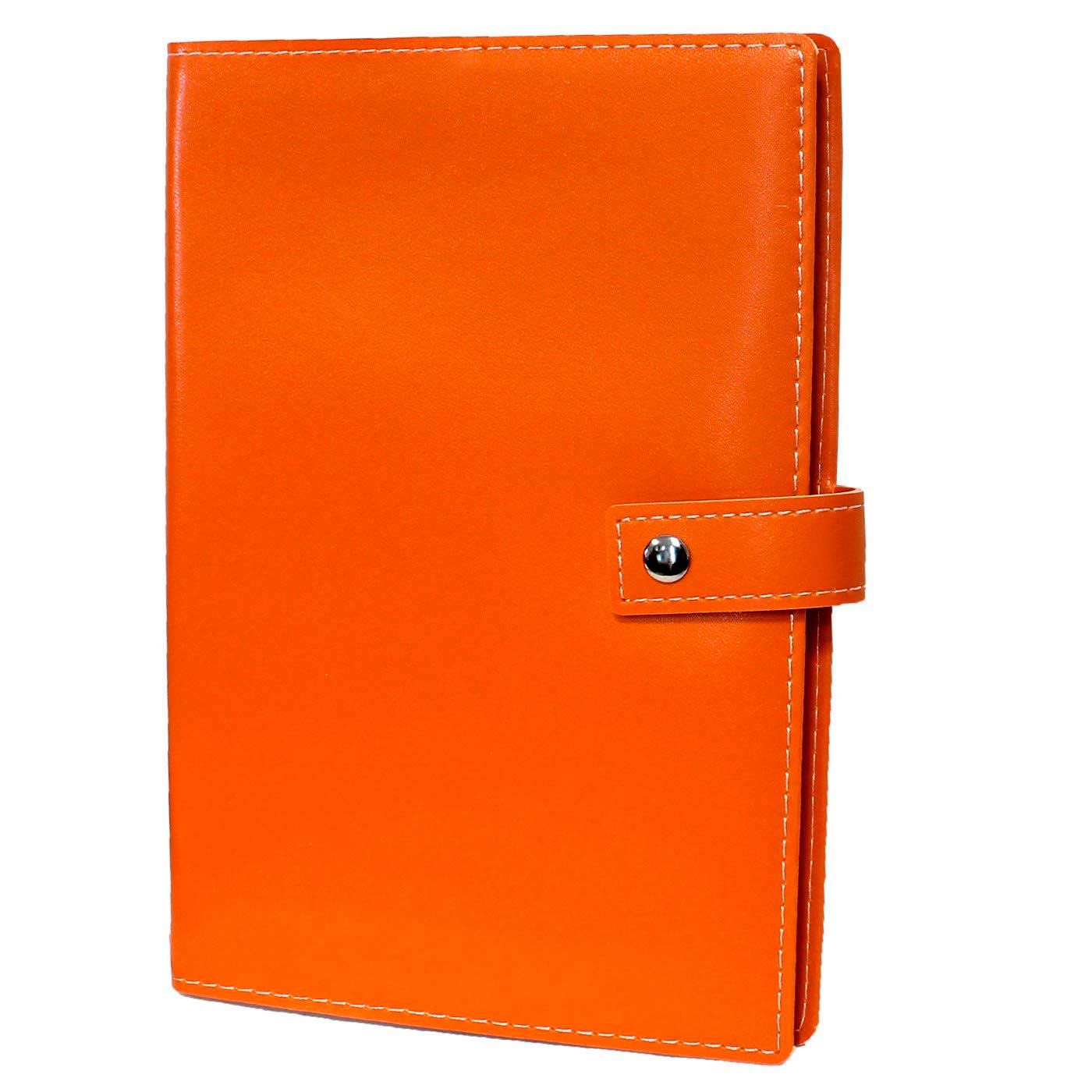 ACAN Tradineur - Listín telefónico A-Z con cubierta de piel, agenda de teléfonos, libreta de direcciones, índice alfabético, cierre de broche, 22 x 15 cm, color aleatorio