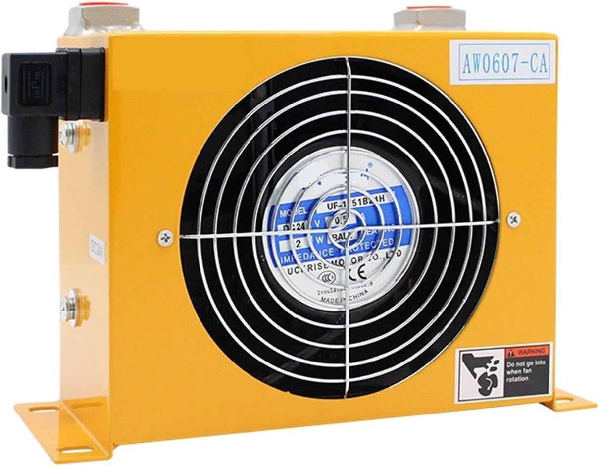 VARNOK Hydraulic Air Cooler AW0607T-CA 30L/min Flow Radiator Oil Cooling Heat Exchanger Radiator Oil Cooler for CNC Hydraulic System for VP20 VP30 Vane PUM(AC380V)