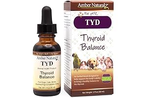 Amber NaturalZ TYD Thyroid Balance Herbal Supplement Methimazole for Cats
