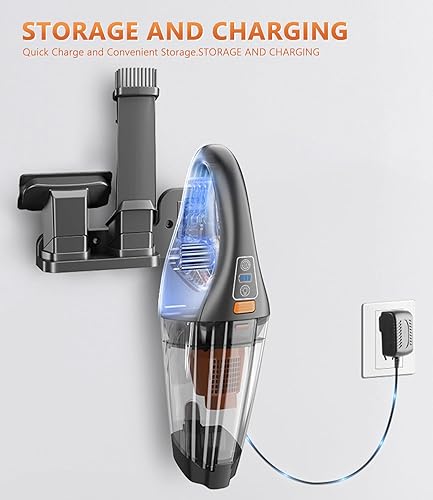 Miniatura 4 de Aspiradora de mano inalámbrica para automóvil, 18000Pa 160 W, con pantalla LED, potente aspiradora de mano de 30 minutos, aspiradora portátil