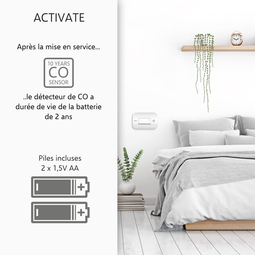 ELRO FF1840 Kit de Protección contra Incendios - 2X Detectores de Humo con Montaje magnético - 5 Pilas y Detector de Monóxido de Carbono - Sensor de 10 años