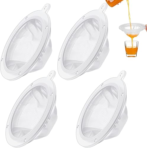 4 piezas de 200 filtros de malla para filtro de alimentos, colador de malla fina de nailon, colador de malla de plástico para filtrar yogur, jugo,