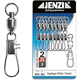 JENZI Salzwasser-Karabiner-Wirbel Kugellager verlötete Sprengringe #2 25kg