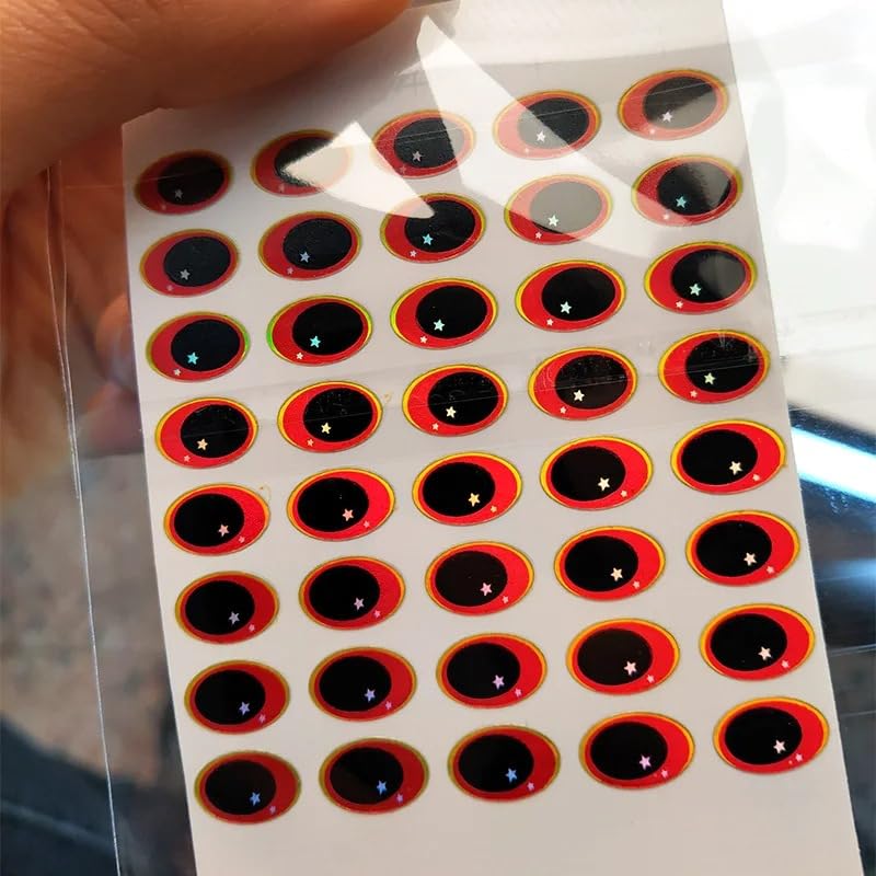 240 piezas ojos artificiales para señuelos de pesca 7.5mm y 9mm miniatura 6
