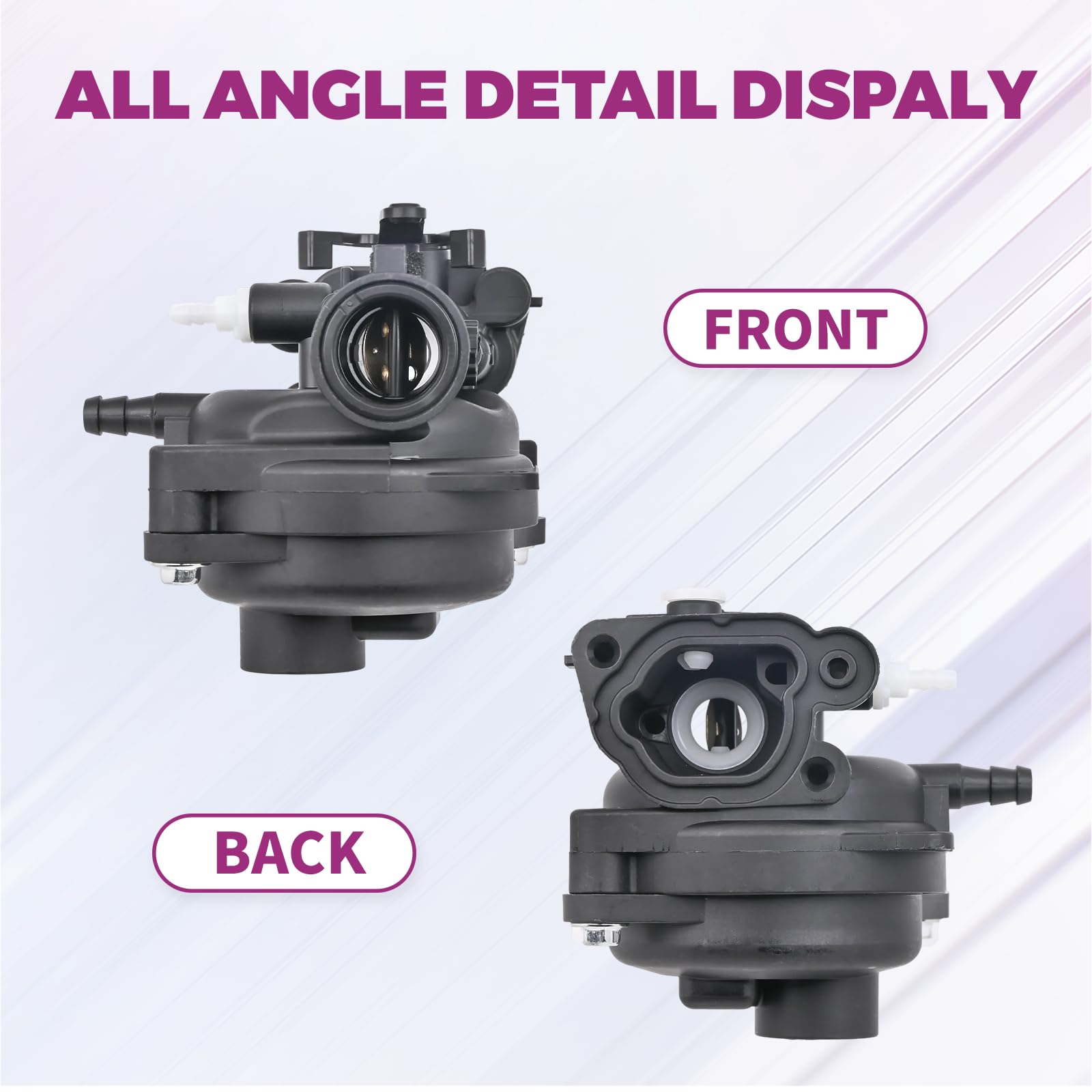 Hypersky 799583 - Kit de carburador para cortacésped de 125 cc, 140 cc, 500E, 300E, 450E, 550EX, 500, 09P602, 9P602, 08P502, 8P502, motor de 4 ciclos para exteriores, repuesto 593261 591979 59111 60 y