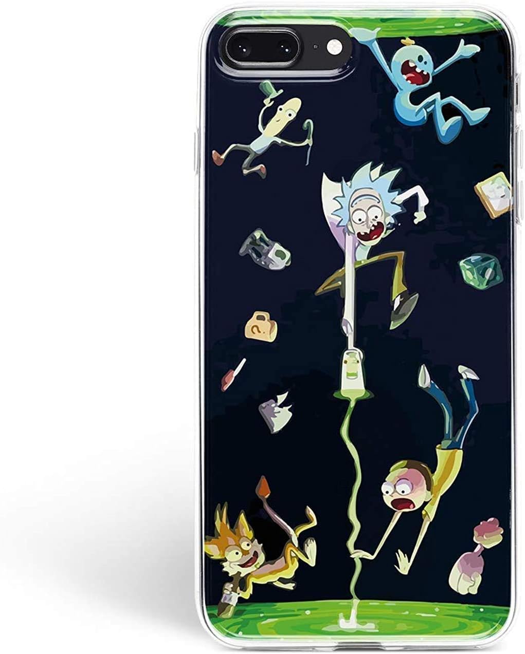 iPhone Get Schwifty Fandom Silicone Clear Protective Cell i Phone Case (Rick Morty Portal, iPhone 11)
