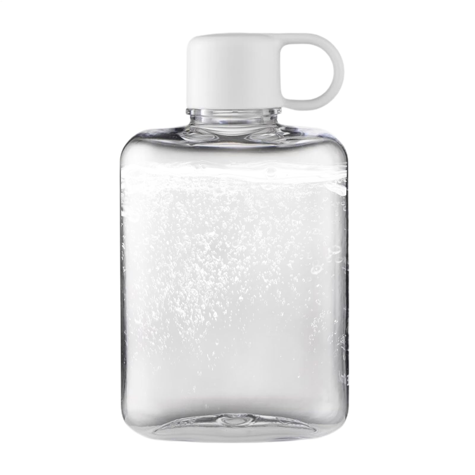 Qiaonan Flat Water Bottle, 360 ml Square Travel Water Bottle, Practical Drinking Bag, Slim, Leak-proof and Shockproof Bottle for Camping, Fitness and Outdoor Travel