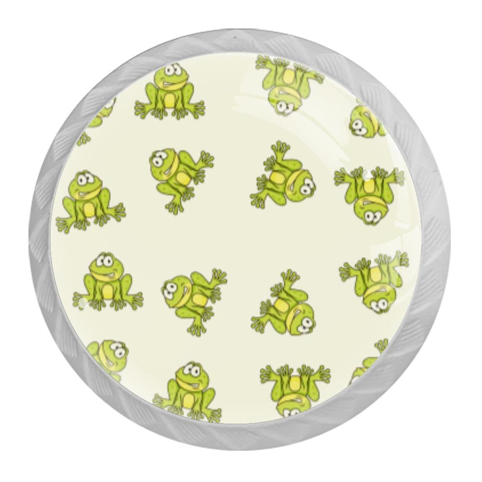 Tqmspg Multi05 4 Pieces Drawer Pulls Frogs Pattern Door Knobs Dresser Handles For Kitchen Wardrobe Cupboard Hardware Furniture