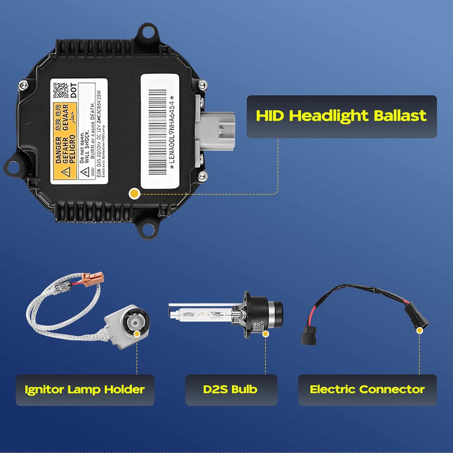 2 Set Xenon HID Ballast Headlight Control Unit with Igniter & D2S Bulb Compatible with Nissan Altima Maxima Murano 370Z 350Z G35 G37 FX35 FX45 QX56 QX70 QX80 Replace 28474-89904 28474-8991A