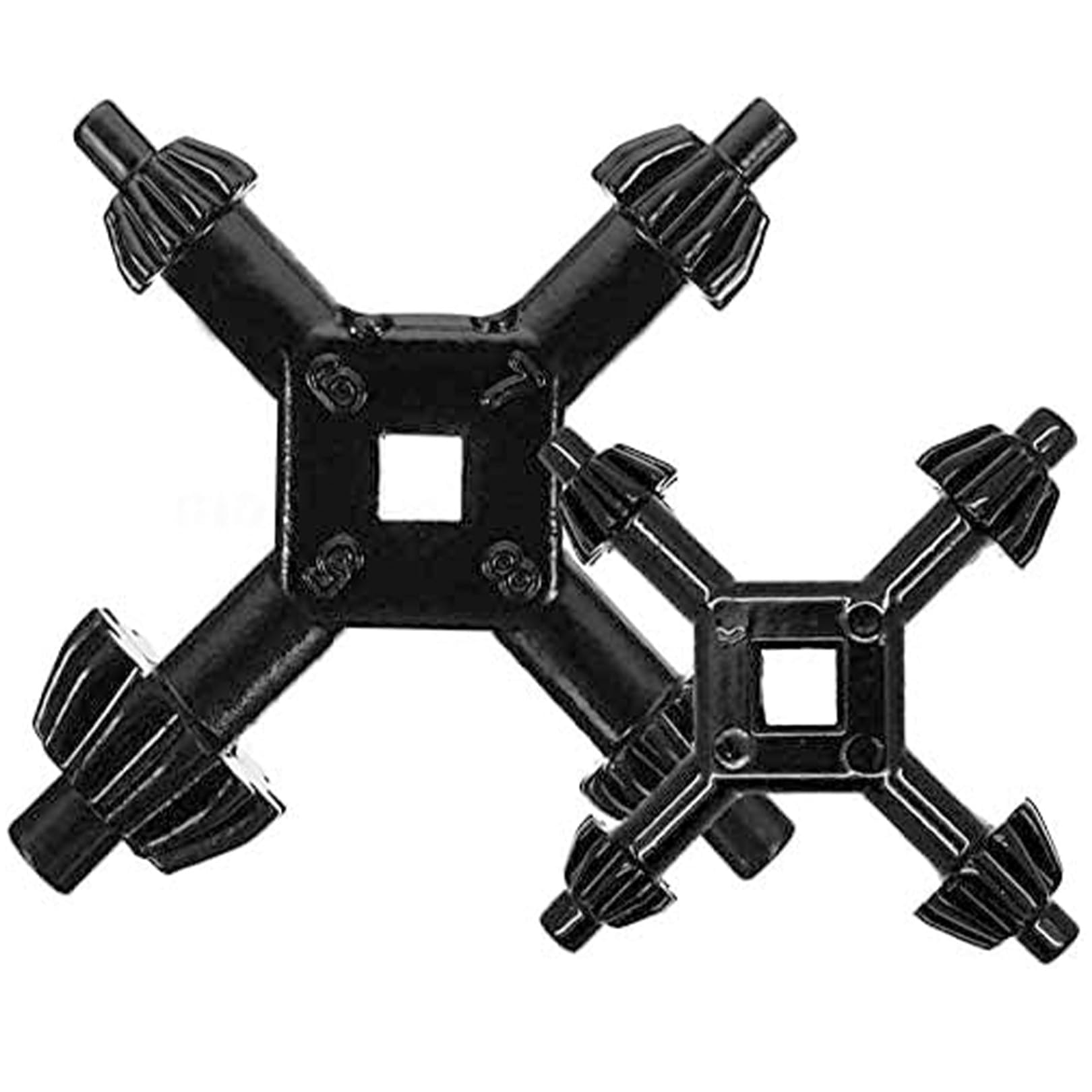 Thaekuns 2pcs 4 In 1 Drill Chuck Key Hand Drill Chuck Wrench For Tighten Drills Chuck Universal Combination Hand 3/8 1/2 3/4 1 Inch Chuck Key(L+ S)