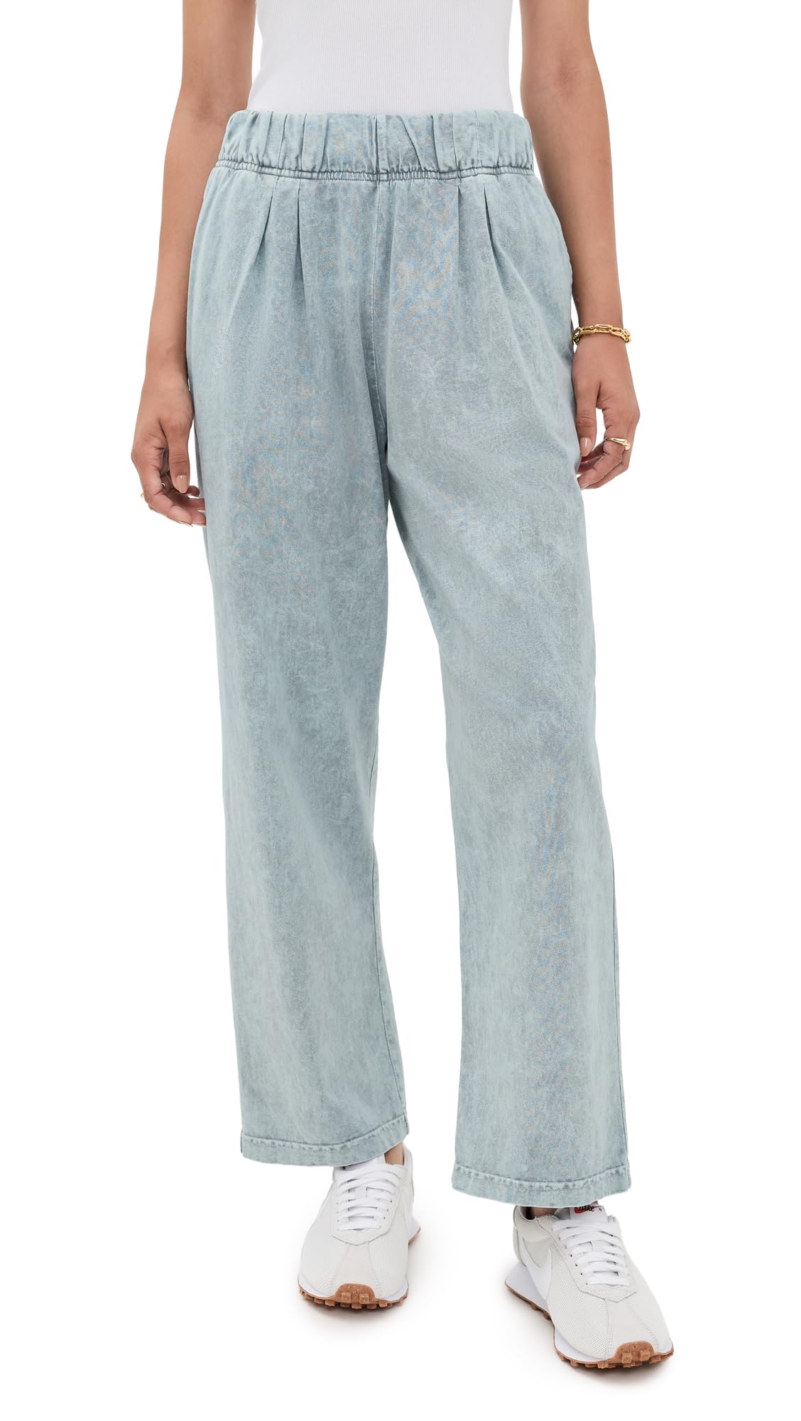 Les Tien Womens Penny Pleat Front Pants