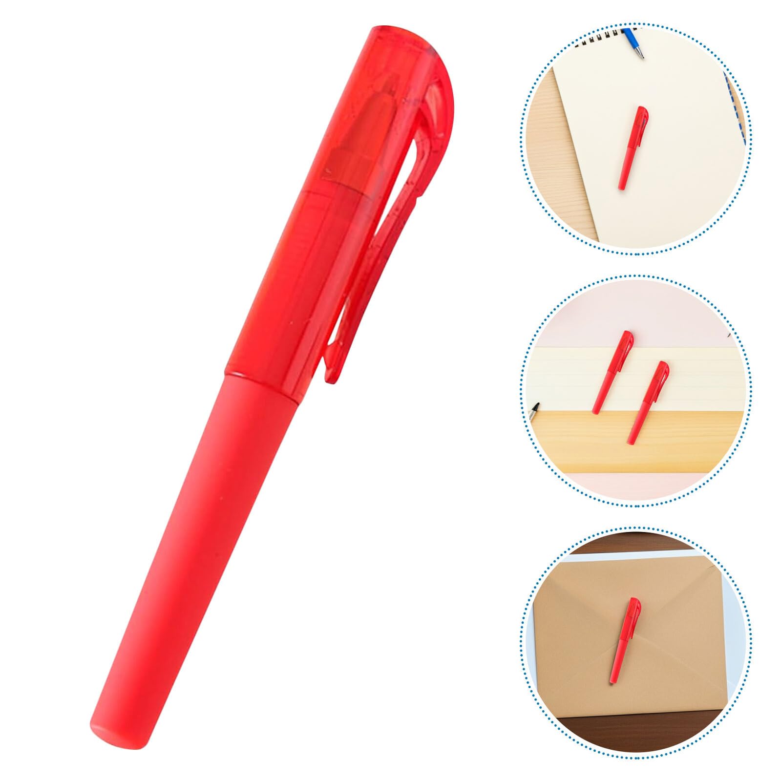 Bolígrafos de Gel Rojos 0,5 Mm Punta Fina, Mini Cortos Tapa, Pack 50 Unidades para Escuela, Oficina y Uso Diario, Escritura y Secado Rápido Portátil