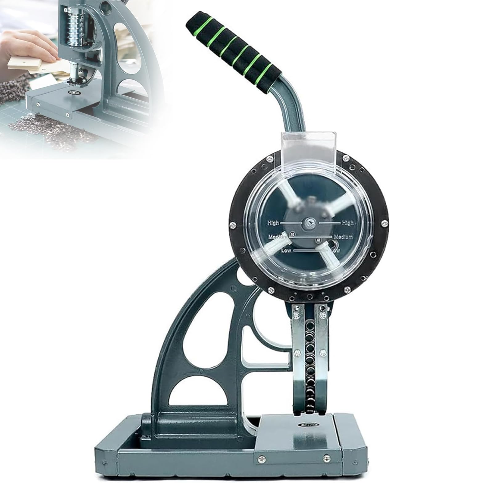Eiwitany Semi-Automatic Grommet Setting Machine, Eyelet Punch Equipment, for Banners, Canvas, Tarpaulin, PVC Sheets and Leather Materials (5.5mm)