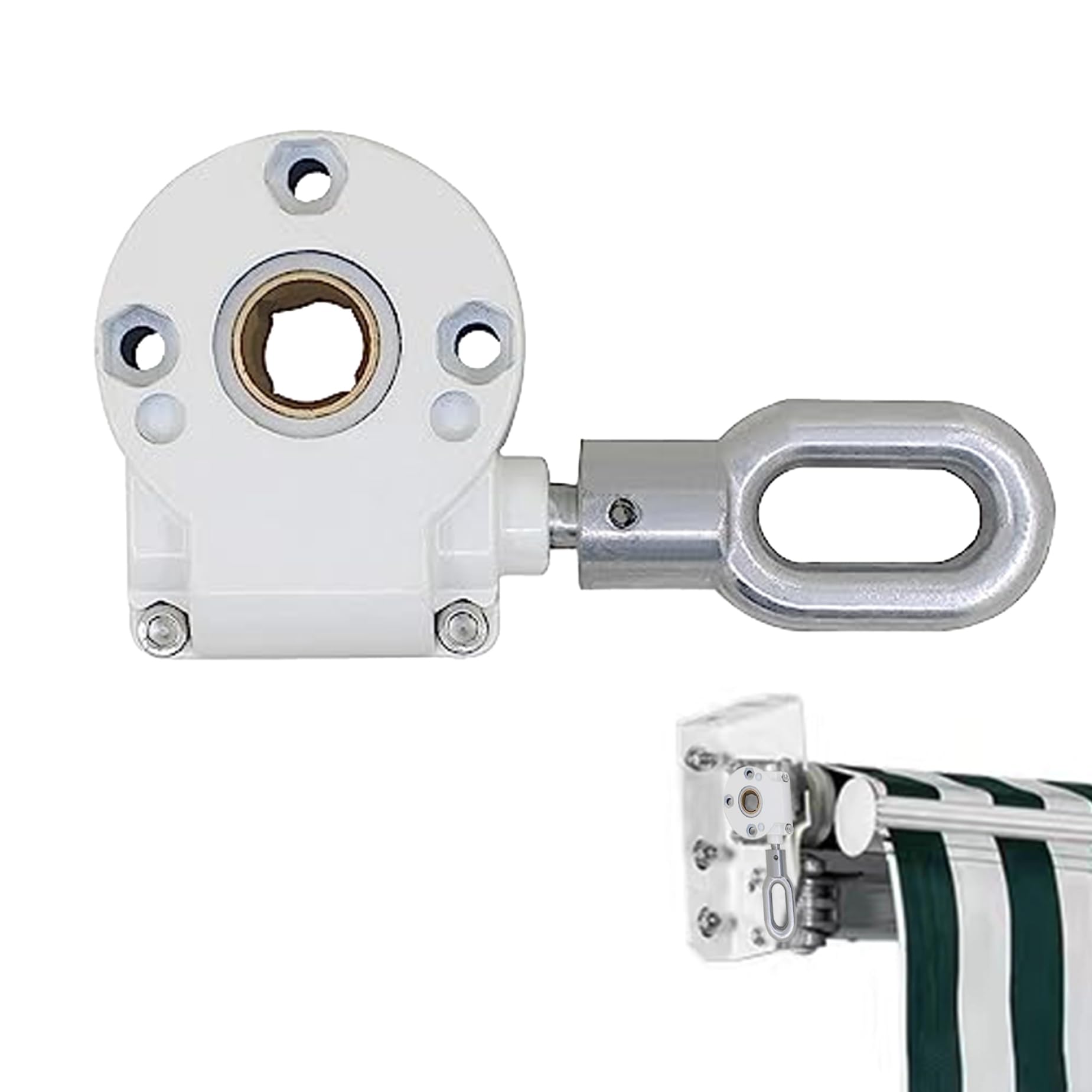 Kabellose Halterung, Ersatz-Halterung, für den Außenbereich, Markise, Schneckengetriebe, universell, manuell, 360 Grad drehbar, Ersatz-Sonnenschutz, Kurbelmechanik-Hardware