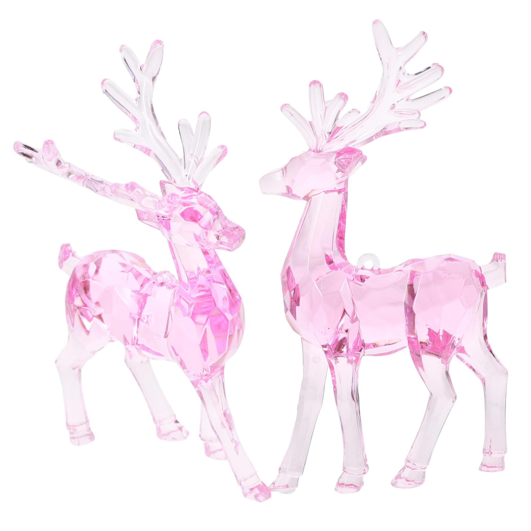 PRETYZOOM 10 Uds Adornos De Alce De Navidad De Cristal Acrílico Transparente Adornos Colgantes DIY 2 Uds Decoración De Árbol De Navidad Decoraciones para Árboles De Navidad Adorno De Alce