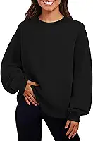 Moletom feminino grande com capuz gola redonda manga longa roupas moda outono 2025