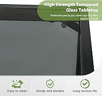 Vista 4 de PayLessHere Juego de muebles de patio al aire libre de 3 piezas Caqui Moderno juego de bistró de ratán con sillas acolchadas y mesa de centro